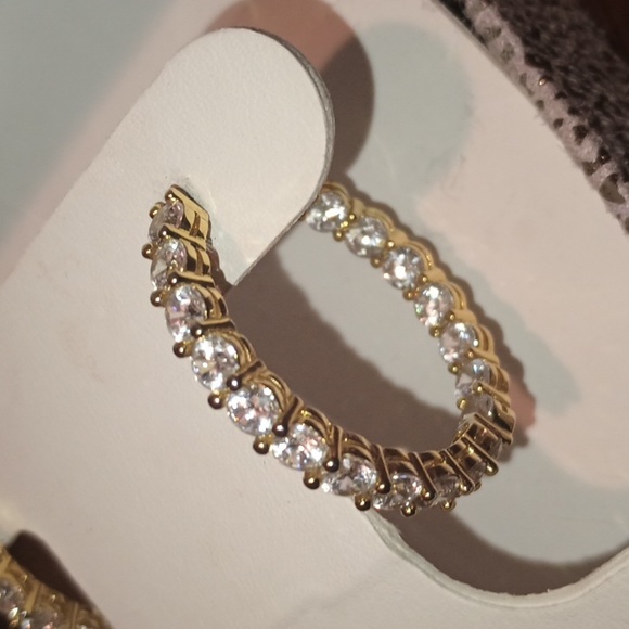 Rachel Ashwell CZ Hoop Earrings - Picture 4 of 4